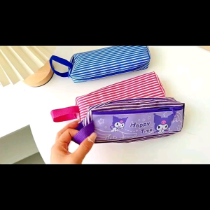 sanrio line design Pencil Bag double layer Zipper Kuromi Student Gift Melody Children Pencil Pouch stationary pencils case
