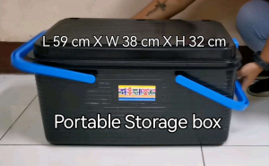 Uniglobal Storage box Organizer Multi Purpose  Black color with 4 wheels# 9811