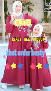 gamis kringkel airflow mix BORKAT kombinasi renda