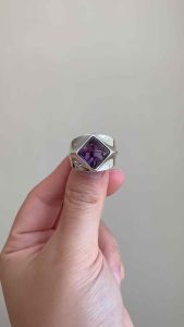 S925 Silver Amethyst Ring