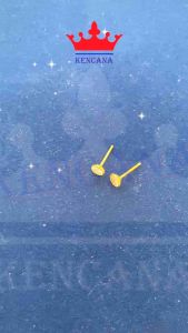 Anting Perak 925 Asli Tusuk/Giwang Mata Burung Anak & Dewasa Sepuh Emas 24k