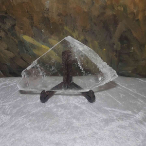 Premium 450 grams raw Selenite very transparent handheld decor display [Natural Crystal]