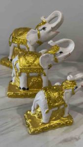 ตุ๊กตาตั้งศาลครบชุด ขนาดเล็ก ช้างม้า ละครรำ บ่าวรับใช้ สีสวยงามทนทาน