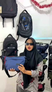 Tas Selempang Bahu Pria PEGE Henry Slingbag Polos Casual Trendy - PG 9017