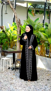 Abaya Ranesya Gamis Jubah Hitam Arab Turki Turky Maroko Mesir Saudi Madinah Dubai India Murah Umroh Haji Mewah Premium Bordir Baju Muslimah Pabrik Abaya Bangil Pakaian Wanita Simple Remaja Sporty Unik Syari JetBlack