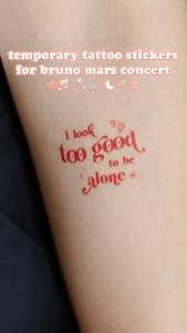 [SG instock] bruno mars inspired concert temporary tattoo stickers body jewellery dress up