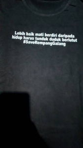 T-SHIRT KAOS SAVE REMPANG GALANG