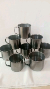 cangkir/gelas/mug stainless steel anti karat tersedia 2 ukuran
