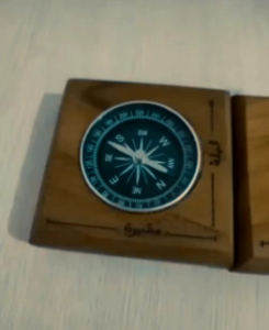 padom dari kayu jati/arah kiblat dari kayu jati. free tas