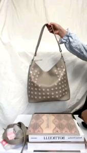 Tas Bergaya Tas Selempang Bahu Wanita Polka bisa COD Tas Kuliah Kerja Pengajian Kapasitas Besar