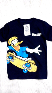 KFS 98 Baju Kaos Donald Duck Skateboard Anak Laki-laki & Perempuan Katun Premium 30s Baby&Kids 6 Bulan Sampai 10 Tahun