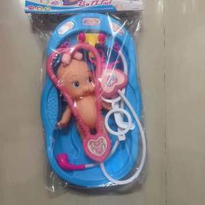 อ่างของเล่น ตุ๊กตาของเล่น อ่างตุ๊กตาของเล่น ตุ๊กตาในอ่างของเล่น คุณหมอของเล่น ของเล่นสมมติ มี3สี คละสีส่ง