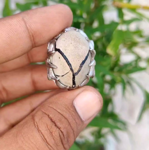 Natural Akik Jawa Barat Motif Cagek Timbul Antik