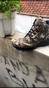 COD!!! Sepatu Pria Walkers Camo Pendek 6Inci Low Boots Zipper Safety Hiking Hunting Army Abri