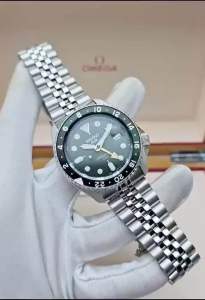 ĐỒNG HỒ NAM CHÍNH HÃNG Seiko 5 SSK035K1 Automatic GMT Sports Green Dial Hardlex Silver Stainless Steel For Men