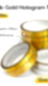 Gold Tape Metallic Gold Hologram Tape 12mm x 50m | Packaging Tape