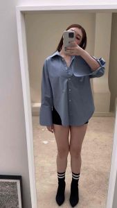 Double y - Anatomy shirt เสื้อเชิ้ตแขนยาว ทรงoversize