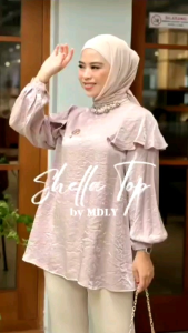 MDLY SHELA TOP: Baju Atasan Kemeja Wanita Muslimah