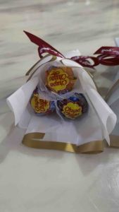 3 pc Mini Chupa Chups Mini Lollipop Bouquet Door Gift Wedding Birthday Graduation  Jambak 3 Lolipop Mini Chupa Chups - Hadiah Pintu Perkahwinan Harijadi Graduasi