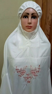 mukena Dewasamukena setelan berlengan dewasa bordir manual mukena HALEEMA