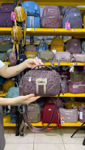 Tas Wanita Chibao Kanvas Bordir 2in1 Selempang Jinjing CB6756-22-51 4 Sleting