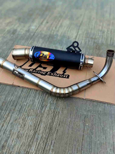 Knalpot Dst Black Series Model Leher Salemba Ceklis Ekstrim aerox nmax vario mio beat inlet 38 45 50mm