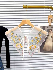 kerah bordir payet instan fake collar