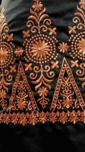 BAJU KURUNG BORDIR SONGKET BUNGA TAMPUK MANGGIS