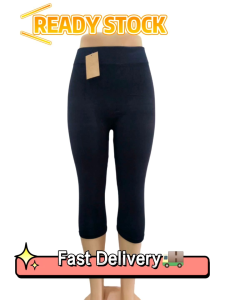 Legging 3 suku Wanita Elastik free saiz / 3 Quarter Women Strecthy High Elastic Cotton Legging SlimFit