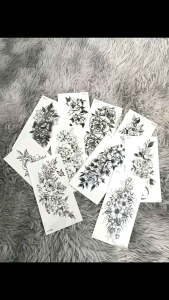 [4 pcs] Premium Tato Temporer Tahan Air Motif Wanita SEDIH - Tato Temporer 3D