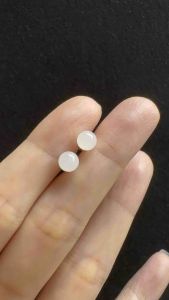 Natural Genuine | Loveau Jewel | • 14k Nephrite Jade Stud Earrings | Nephrite Jade | Stud Earrings