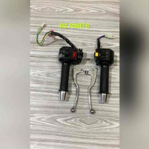 SAKLAR SET KANAN KIRI F1ZR / FIZR FORCE ONE ( BAHAN BABET )+ HANDGRIP DENGAN SELONGSONG GAS + HANDLE KANAN KIRI CHROME + JALU STANG CHROME