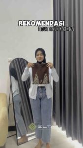 Atasan Blus Tenun Seragam Kantor Baju Kondangan