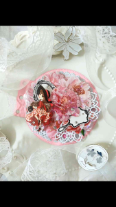 Fairy Lights Journal - READY STOCK/ art journaling/ scrapbook deco/ Five Treasures Studio: Peonia Lactiflora Flower shell effect PET tape