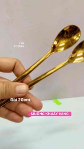 MUỖNG KHUẤY VÀNG / MUỖNG CHANH VÀNG INOX 304