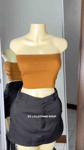 BUY 1 + TAKE 1 (2PCS) Tube Knitted Top Womenswear Lady Casual Basic Comfortable Everyday