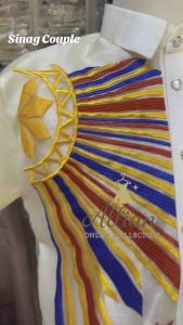 FILIPINIANA BLOUSE MESTIZA SLEEVE SINAG DESIGN | PHILIPPINE BLOUSE