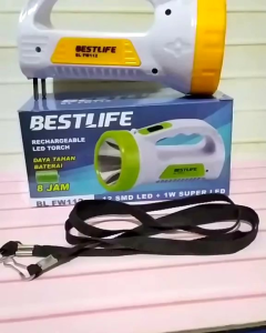 SENTER EMERGENCY BESTLIFE BL FW112: Cahaya Putih & Lampu Darurat Rechargeable LED