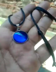 Kalung Liontin Bulat Blue Cyclop Royal Blue King Safir