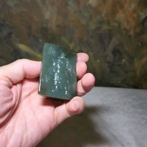 Premium Nephrite green caramel brown Guan Gong (Guan Yu) Jade belt buckle (with certificate)