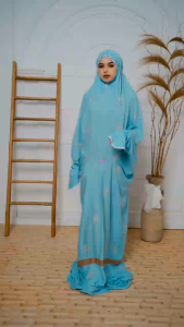 Mukena rukuh perlengkapan alat solat wanita dewasa Marwah Lajuran Arrafi Rayon mukena terusan dewasa polos