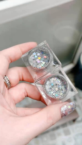 Gel nhũ kim tuyến hình ngôi sao và trái tim trang trí sơn móng tay nail