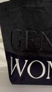 Gentle Woman Tote Bag Corduroy Dual Colors Ready Stock