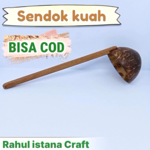 Sendok kuah / centong kuah pendek / centong sayur batok kelapa / centong kuah gagang kayu / centong kuah soto / centongn kuah bakso /sendok kuah bakso/soto / sendok kuah pendek
