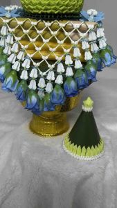 พานธูปเทียนแพ หน้าช้าง กระทงกลมสุดน่ารัก ขนาด 8 นิ้ว