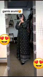 Gamis Muslimah Wanita Arumi Set Hijab Bahan Ceruty Babydoll Ful Furing hyget Premium Busui