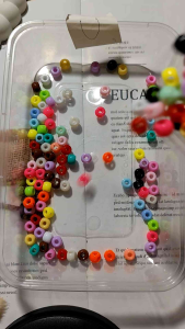 20pcs manik 4 lubang bahan manik pita ribbon beaded