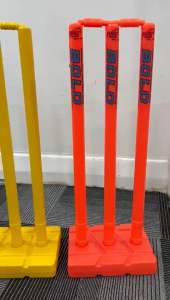Plastic Cricket Stumps Set with Stand & Bails