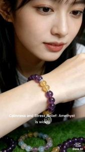 Crystal bracelet Amethyst n Citrine