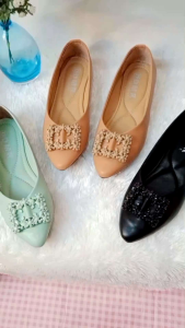 FQ Sepatu Flat shoes Marsa /Sepatu Keja wanita /Sepatu Balet Sol Karet